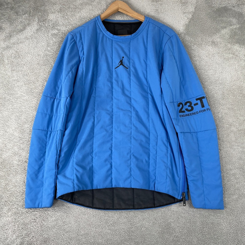 Jordan Pullover Mens Medium Blue 23-TECH Engineered For Flight Quilted Y2K